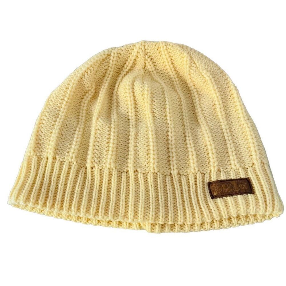 Bula Womens Knit Hat OS Winter Yellow Toque Acrylic